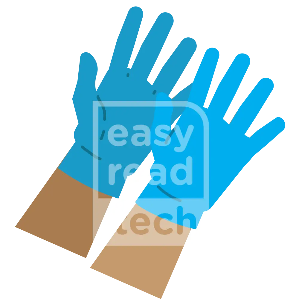 Blue Rubber Gloves