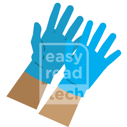 Blue Rubber Gloves