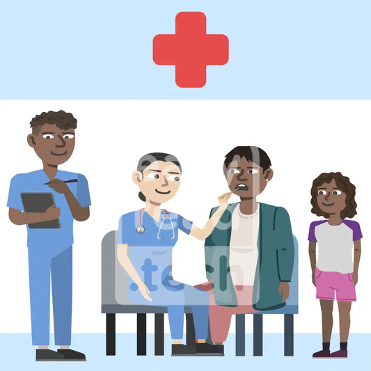 Doctor checking a person
