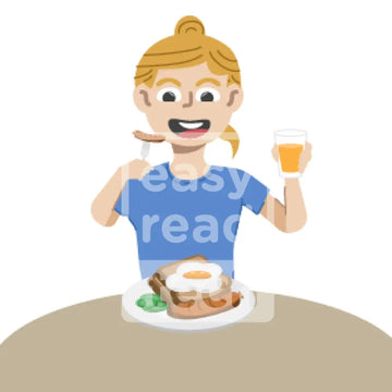 Girl Eating Breakfast