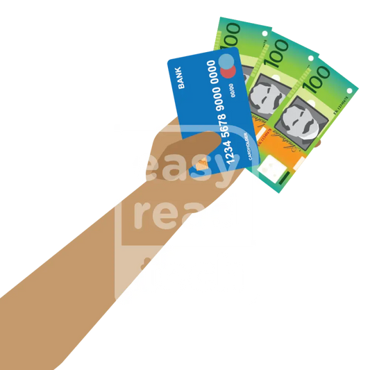 Holding A Spending Card And Money