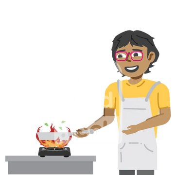 Man Cooking Food