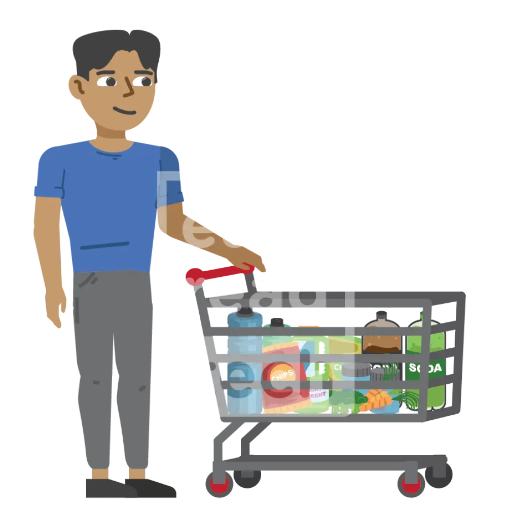 Man Grocery Shopping