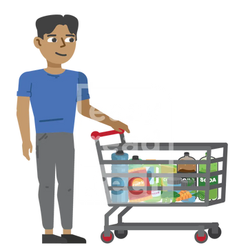 Man Grocery Shopping
