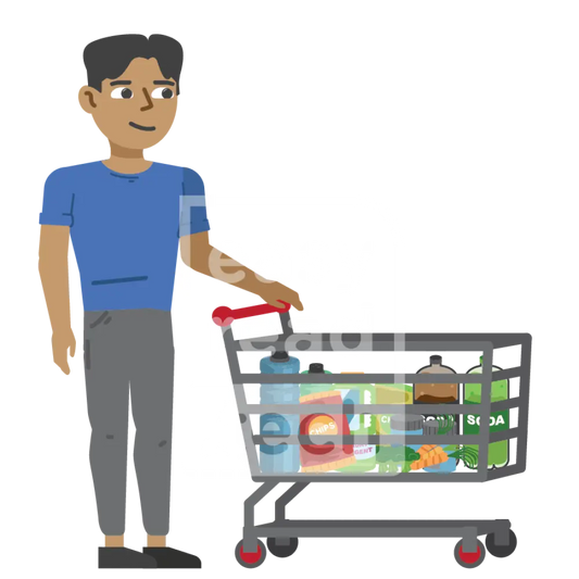 Man Grocery Shopping