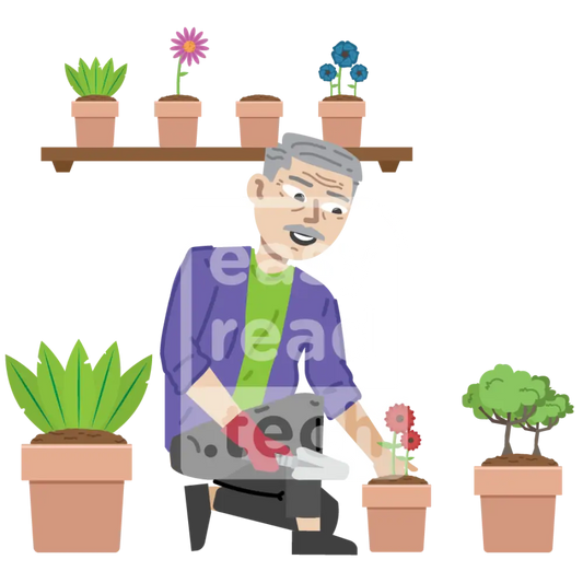 Senior Man Gardening