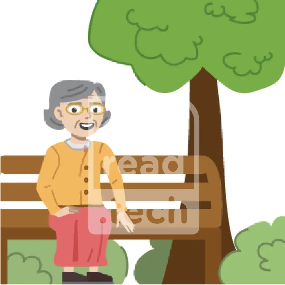 Senior Woman Sitting In The Park
