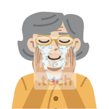 Senior Woman Washing Her Face