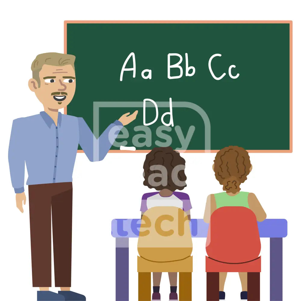 Teaching in a classroom