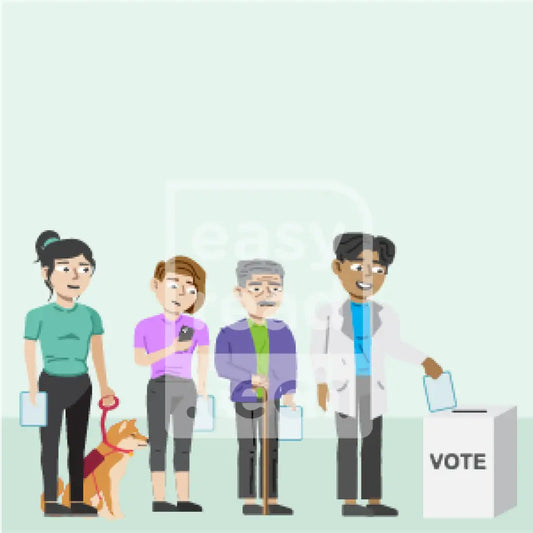 Waiting In Line To Vote