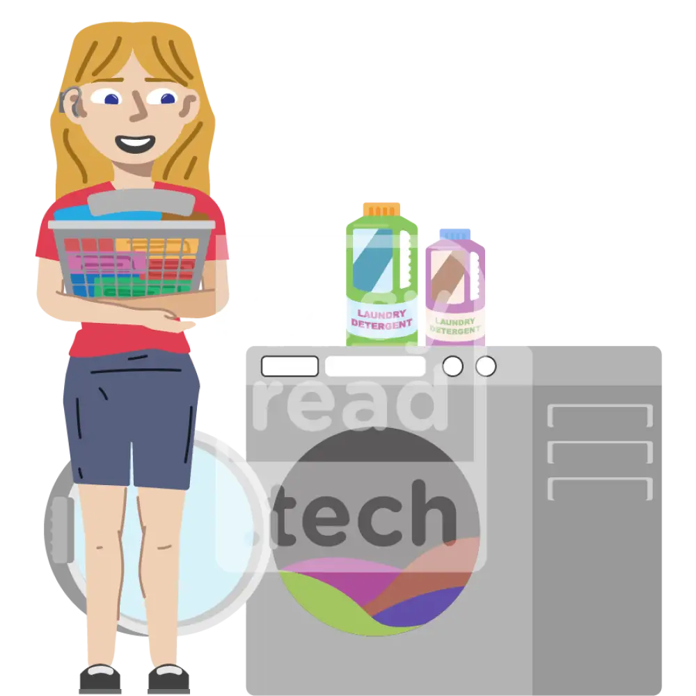 Woman Doing Laundry