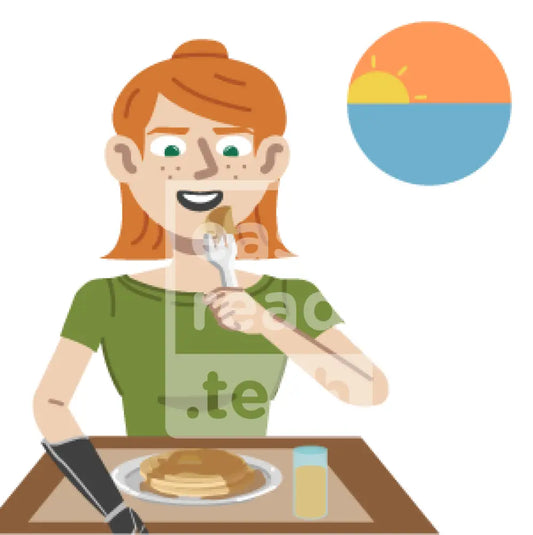 Woman Eating Breakfast