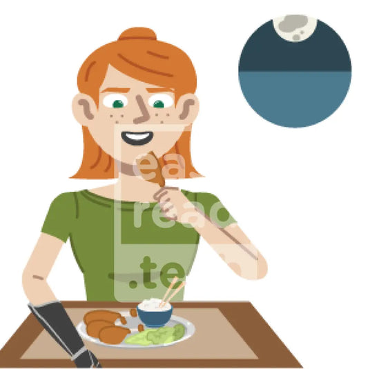 Woman Eating Dinner