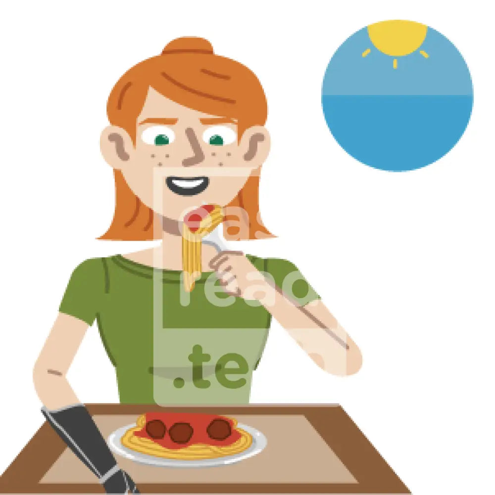 Woman Eating Lunch