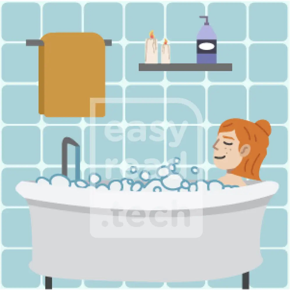 Woman Taking A Bath