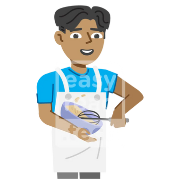Young Man Preparing Food