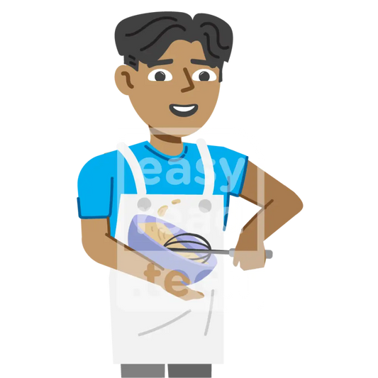 Young Man Preparing Food