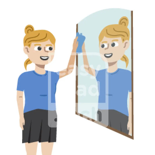 Cleaning a mirror