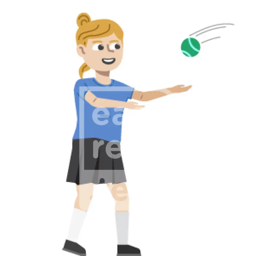 Girl Catching A Ball