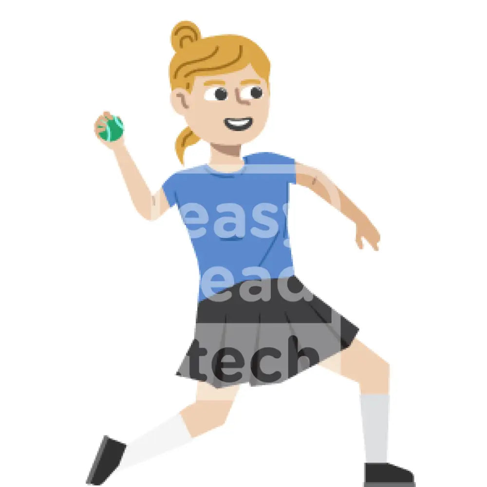 Girl Throwing A Ball