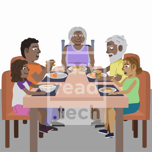 Group Of People Eating