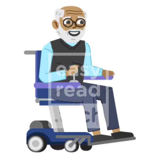 Man In Mobility Scooter