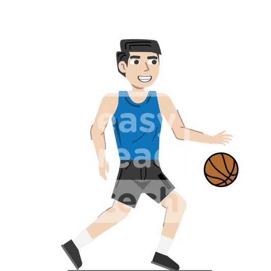 Man Playing Basketball