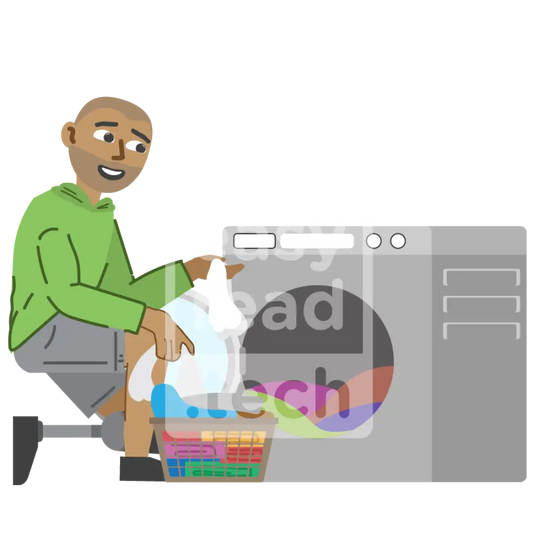 Man washing clothes