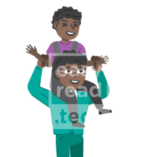 Parent Carrying Child On Their Shoulders