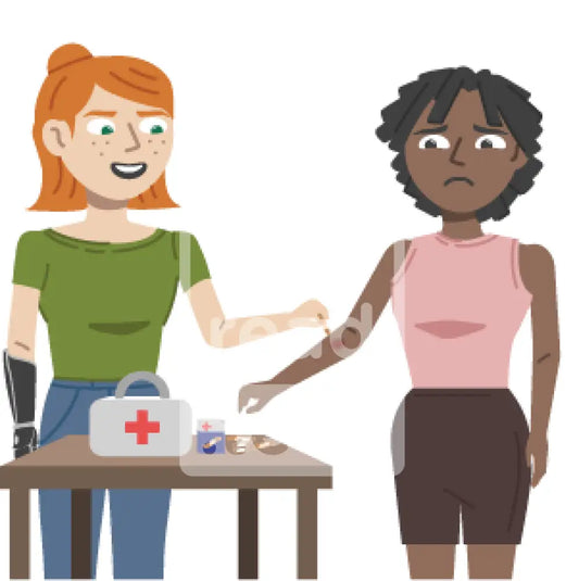 Person Treating An Injury