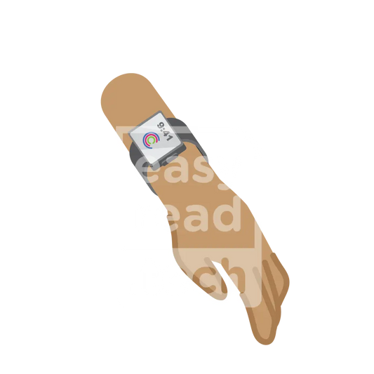 Person wearing smartwatch
