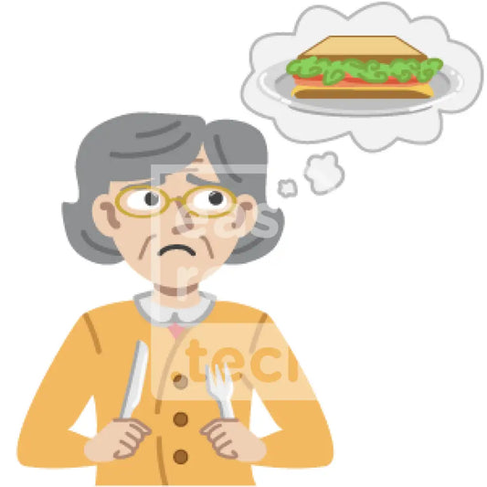 Senior Woman Feeling Hungry