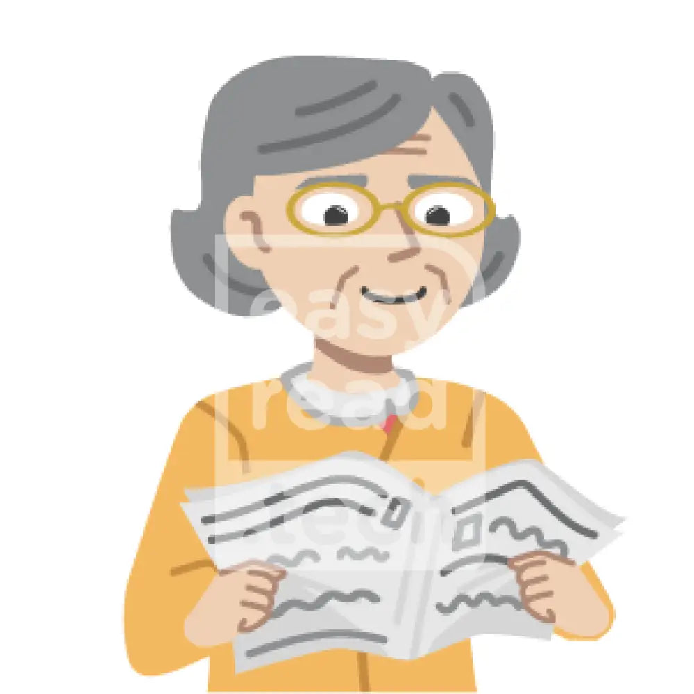 Senior Woman Reading The Newspaper