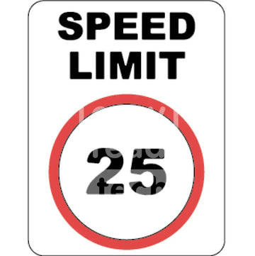 Speed Limit 25 Sign