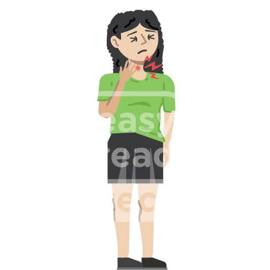 Woman With Sore Throat