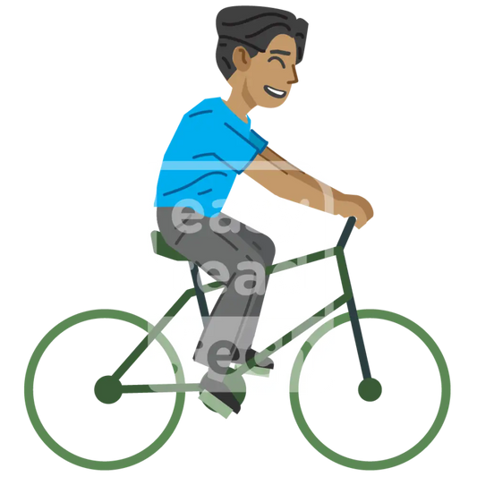 Young Man Cycling