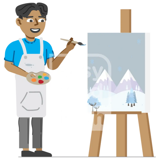 Young Man Painting